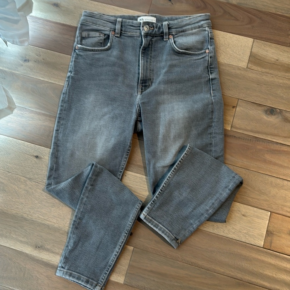 Zara grey Skinny High Rise Jeans